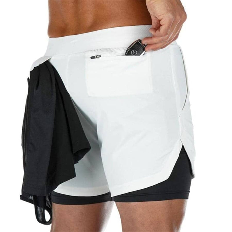 Shorts Para Treino 2 em 1 Esporte Air Effect 673 Direct Ofertas Branco M 